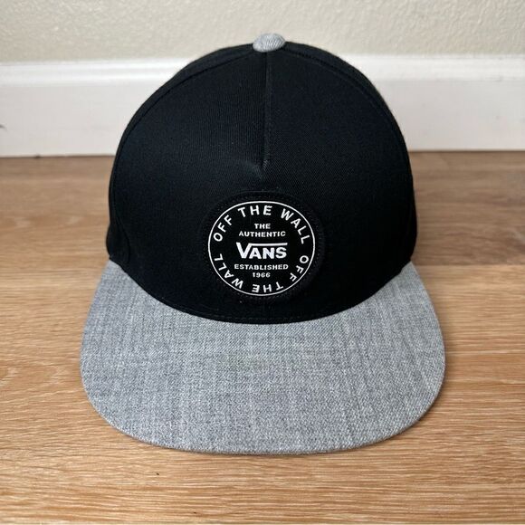 Vans Off the Wall Old Skool Gray Heathered Snapback Cap Hat - Picture 1 of 11